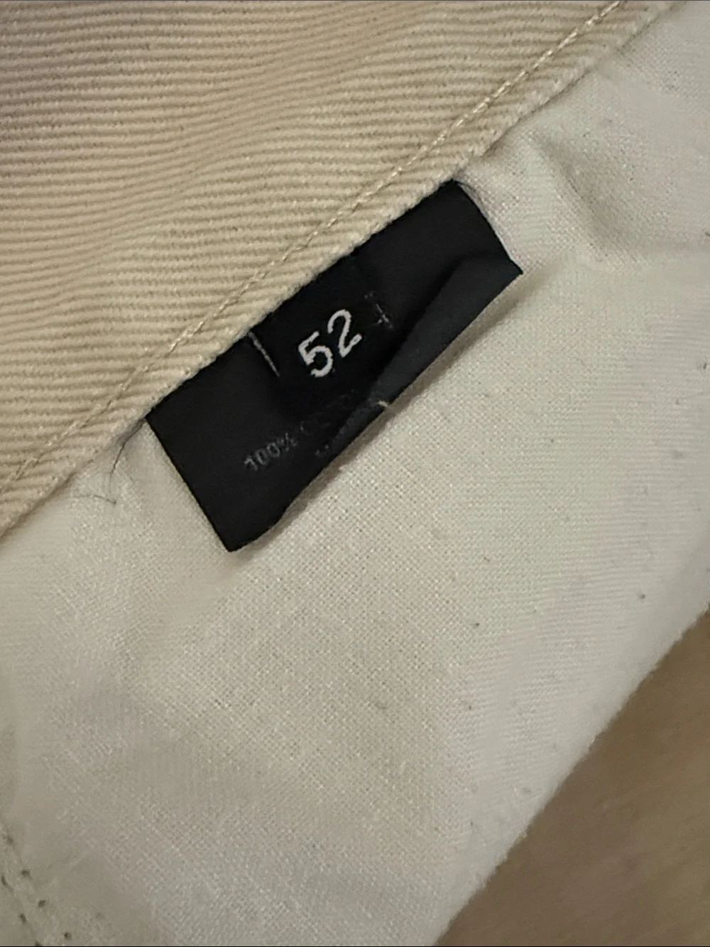 Gucci Made in Italy Cream Denim Jeans Pants Mens Size 52 Beige Designer Luxury